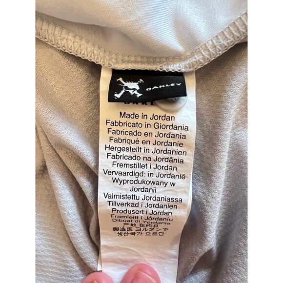 OAKLEY MENS POLO GOLF COLLARED SHORT SLEEVE SHIRT REGULAR FIT SZ M GRAY & BLACK - Picture 6 of 12